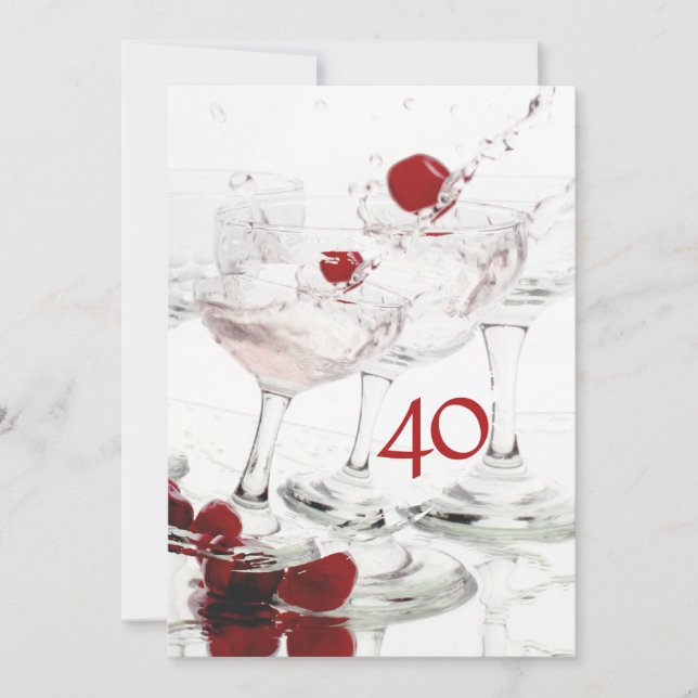 40th birthday celebration party major CUSTOMIZE Invitation (Front)