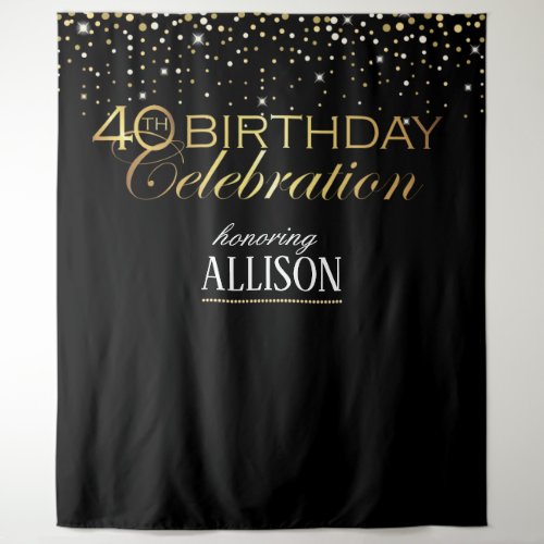 40th Birthday celebration photo backdrop