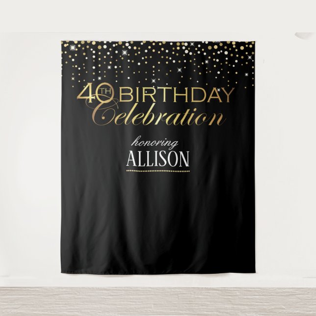 40th Birthday celebration photo backdrop (Front)