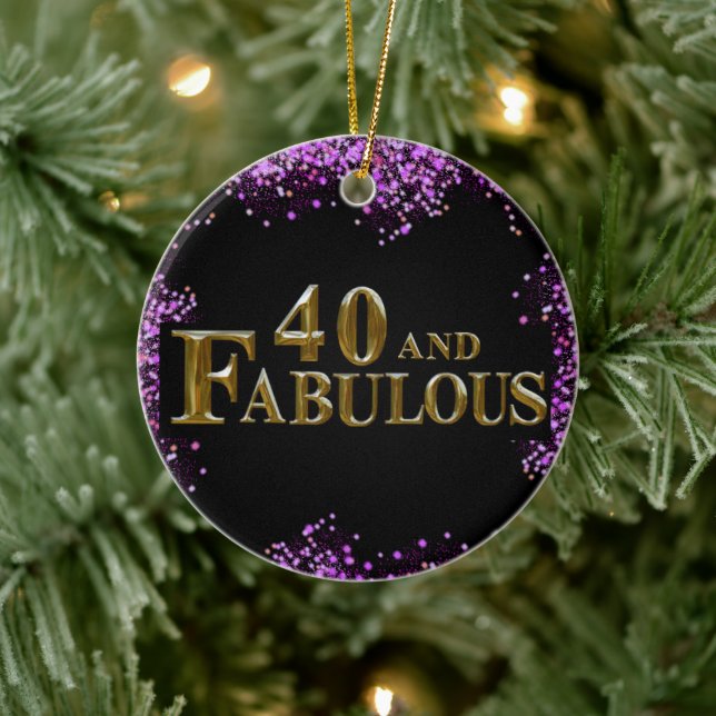 40th Birthday  Ceramic Ornament (Tree)