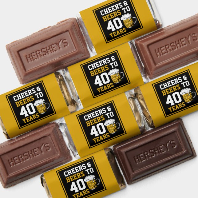 40th Birthday Cheers & Beers to 40 Years Hershey's Miniatures (Assorted)