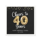 40th Birthday Cheers to 40 Years Black Gold