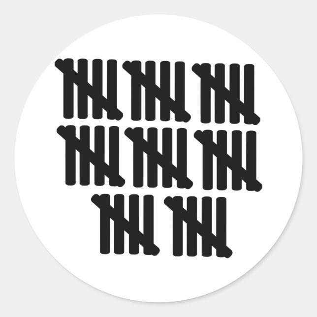 40th birthday classic round sticker (Front)