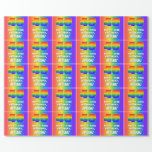 [ Thumbnail: 40th Birthday: Colorful, Fun Rainbow Pattern # 40 Wrapping Paper ]