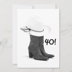 40th BIRTHDAY COUNTRY WESTERN INVITATION