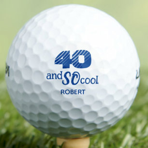 40th Birthday Coworker Gift - Cool Golfer 40 Years Golf Balls