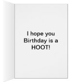 40th birthday, Curious owls card. (Inside (Right))