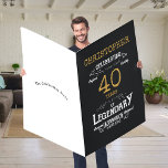 40th Birthday Custom Jumbo Legendary Funny Card<br><div class="desc">Make their 40th birthday legendary with this one of a kind, jumbo custom greeting card. Featuring a vintage black and gold design, this card is guaranteed to make any celebrant feel special and remembered on their special day. With plenty of writing space on the backside, you can fill it with...</div>