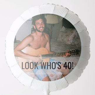 40th Birthday Custom Photo Balloon 