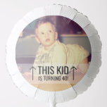 40th Birthday Custom Photo Balloon<br><div class="desc">Give regular bunches of party balloons a more personal touch that will bring a smile to everyone's face by mixing in a few custom photo balloons showing the birthday boy or girl at different stages of their life. Party guests will love seeing cute or embarrassing old photos of the birthday...</div>