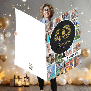40th Birthday Custom Photo Giant  Card
