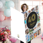 40th Birthday Custom Photo Giant  Card<br><div class="desc">This gigantic black balloon has "40 Fabulous Years" in large gold typography will make that birthday for your sister in law something to remember. This giant retro balloon card can be customized with 17 of your photos. Use pictures of friends or different photos of milestones for them to enjoy and...</div>