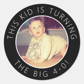 40th Birthday Custom Photo Stickers