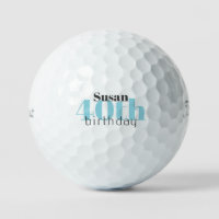 40th Birthday Custom Turquoise Titleist Pro V1