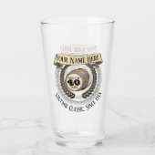 40th Birthday Custom Year Name Vintage Wine Beer Glass (Front)