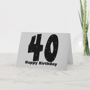 40th Birthday (customizable) Card