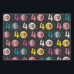40th Birthday Customize Photo Wrapping Paper Sheets<br><div class="desc">Fun 40th year old birthday pattern to celebrate this milestone year. Customize the zero with your birthday buddy's picture.</div>