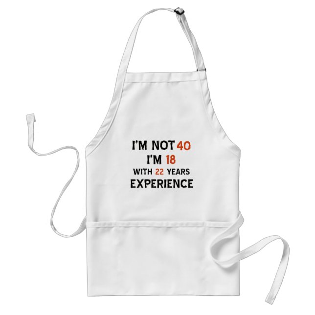 40th birthday designs adult apron (Front)
