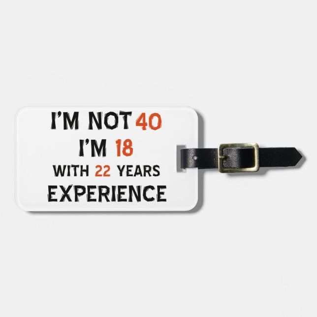 40th birthday designs luggage tag (Front Horizontal)