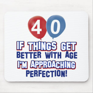 40th birthday designs mouse pad