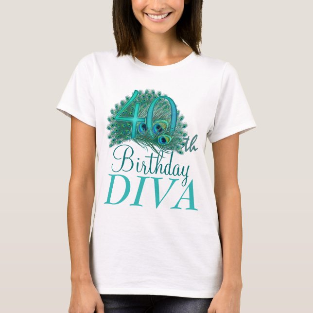 40th Birthday Diva Shirts (Front)