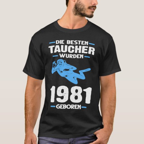 40th Birthday Diver 40 Years T_Shirt
