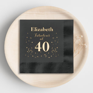 40th Birthday Fabulous at 40 Foil Napkins