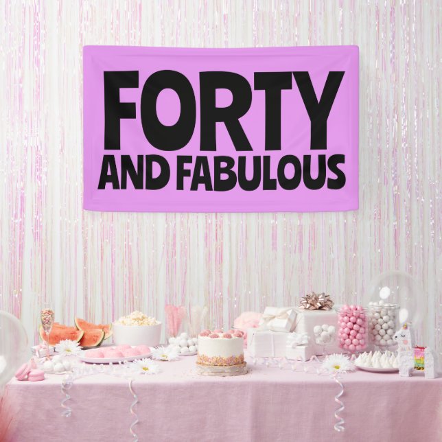 40TH BIRTHDAY FABULOUS PARTY BANNER (Party)