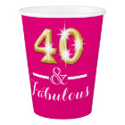40th birthday fabulous pink gold