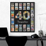 40th Birthday Family Photo Collage 47 Photographs Faux Canvas Print at Zazzle