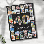 40th Birthday Family Photo Collage 47 Photographs Fleece Blanket<br><div class="desc">Personalized gift fleece blanket with 47 photos of your choice. A wonderful gift idea to commemorate a 40th birthday for that special person. TOP TIP: If you Pre-crop your photos into a square shape before you upload them you have control of how they look. No problem if you can't do...</div>