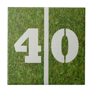 40th Birthday Football Customizable Tile