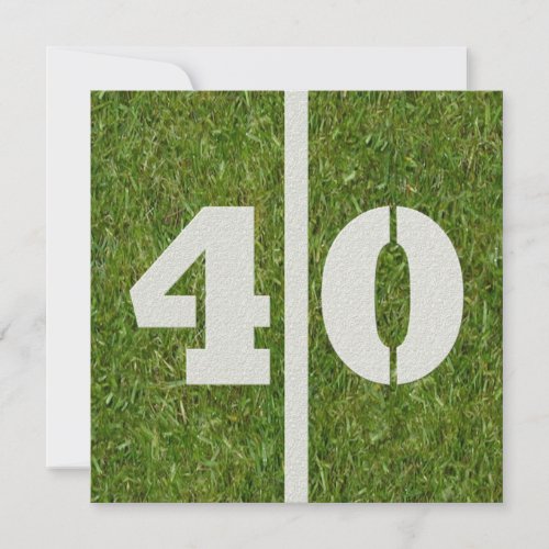 40th Birthday Football Party Invitation