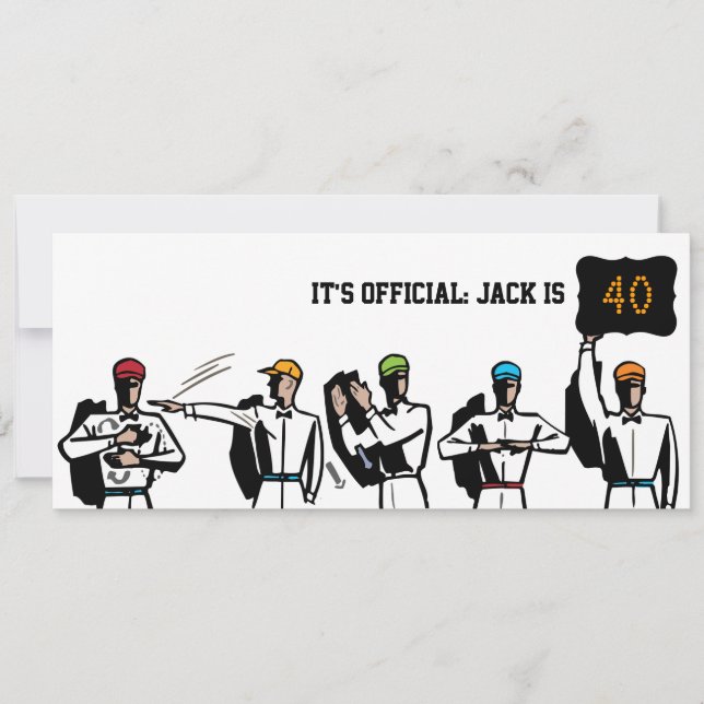 40th Birthday Football Party Invitation - Foul! (Front)