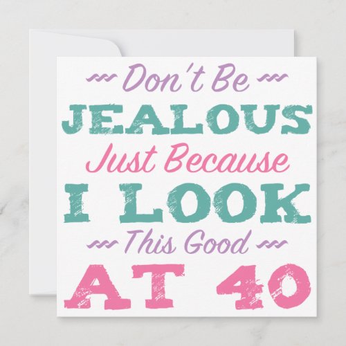 40th Birthday For Women Card