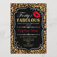 40th Birthday - Forty Fabulous Leopard Print