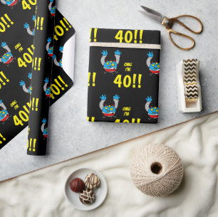 40th Birthday Funny Age Joke Wrapping Paper