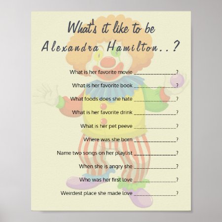 40th Birthday Funny Party Question Game  Poster