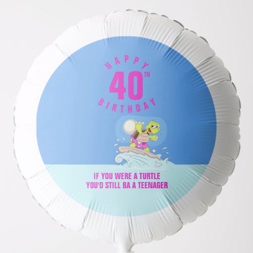 40th birthday funny quote balloon