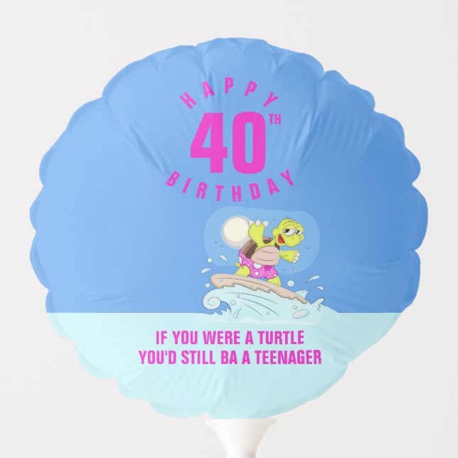 40th birthday funny quote balloon (Front)