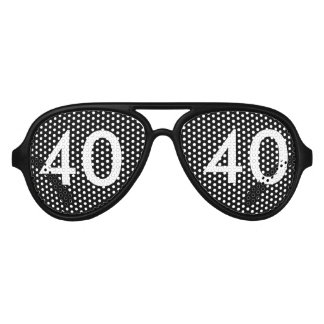 40th Birthday Gag Gift Aviator Sunglasses