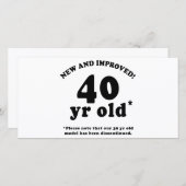 40th Birthday Gag Gifts (Front/Back)