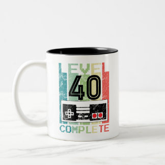 40th Birthday Gamer Gift Level 40 Complete Mugs