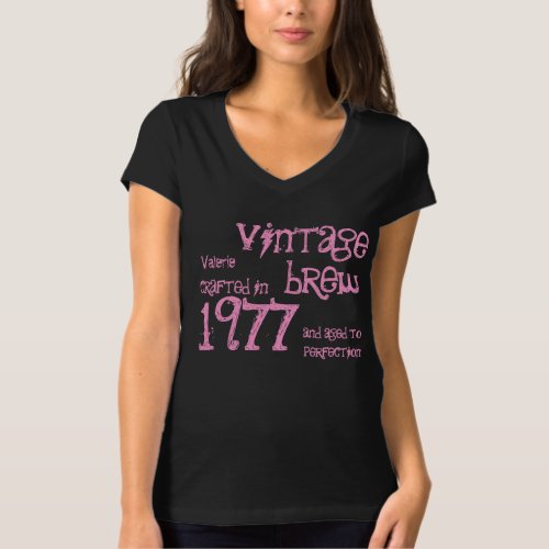 40th Birthday Gift 1977 Vintage Brew with Name A17 T_Shirt