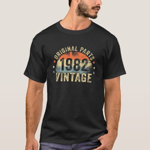 40Th Birthday Gift 1982 Vintage 40 Year Old Retro T_Shirt