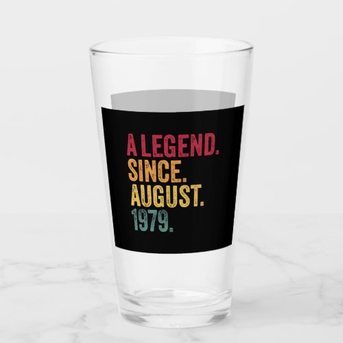 40Th Birthday Gift August 1979 Funny Men Womens 40 Glass