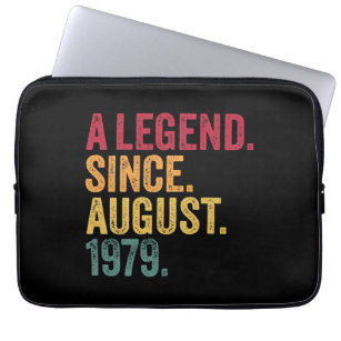 40Th Birthday Gift August 1979 Funny Men Womens 40 Laptop Sleeve