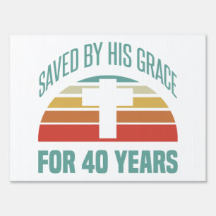 40th Birthday Gift For Christians Sign