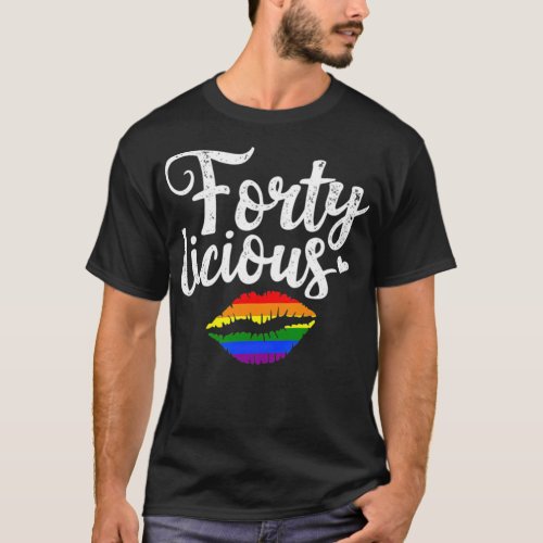 40th Birthday Gift for Gay Lesbian LGBT  T_Shirt