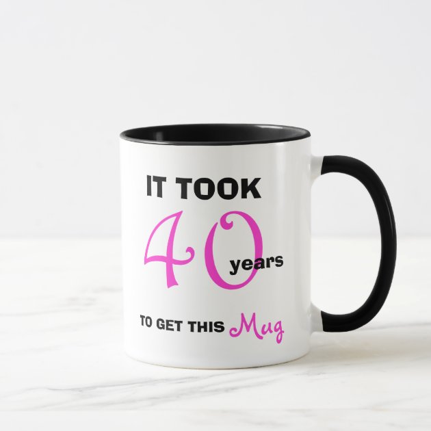 40/40th/Birthday/gift/fun/present/for him/for her! 40th Keep Calm Birthday mug 